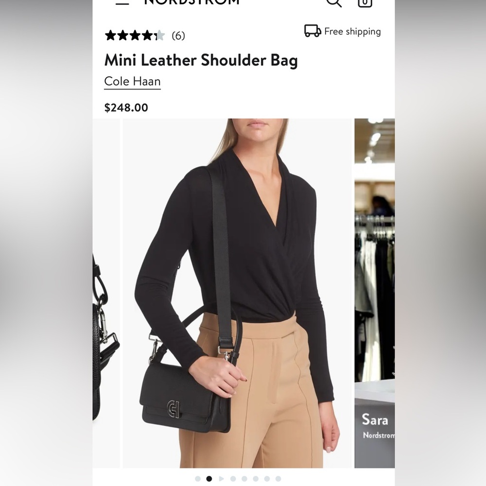 Cole Haan Shoulder Leather Bag - Picture 6 of 14